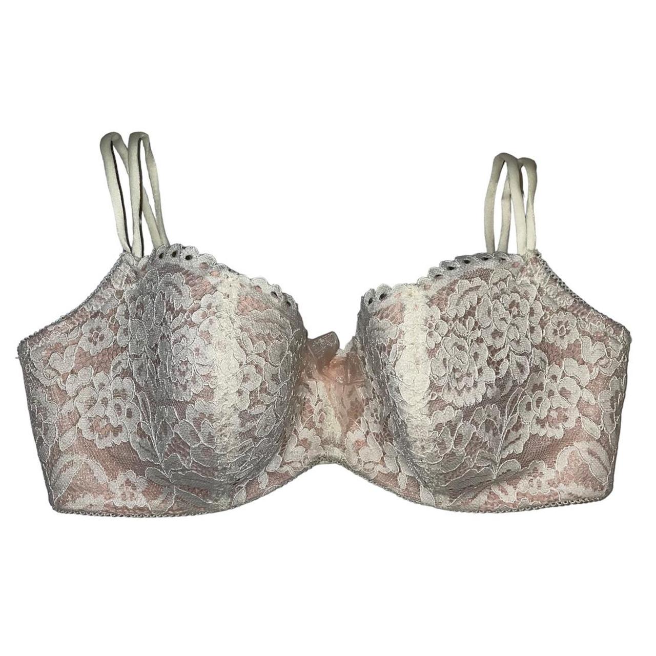B.Tempt'd Women's White and Pink Bra