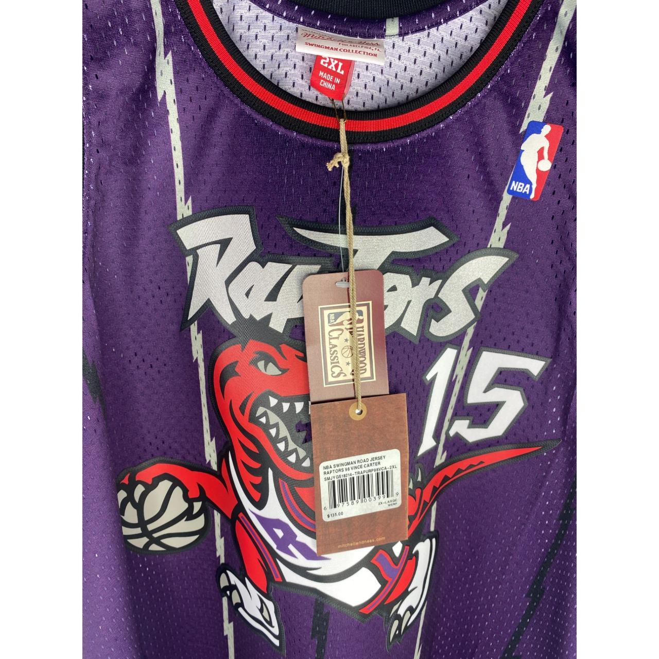 Mitchell & Ness Toronto Raptors Mens 2XL Vince Carter Jersey New  Swingman Black