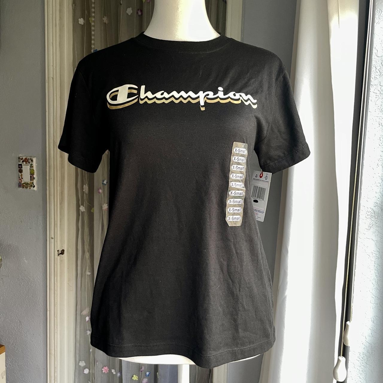 Champion t shirt women's black best sale