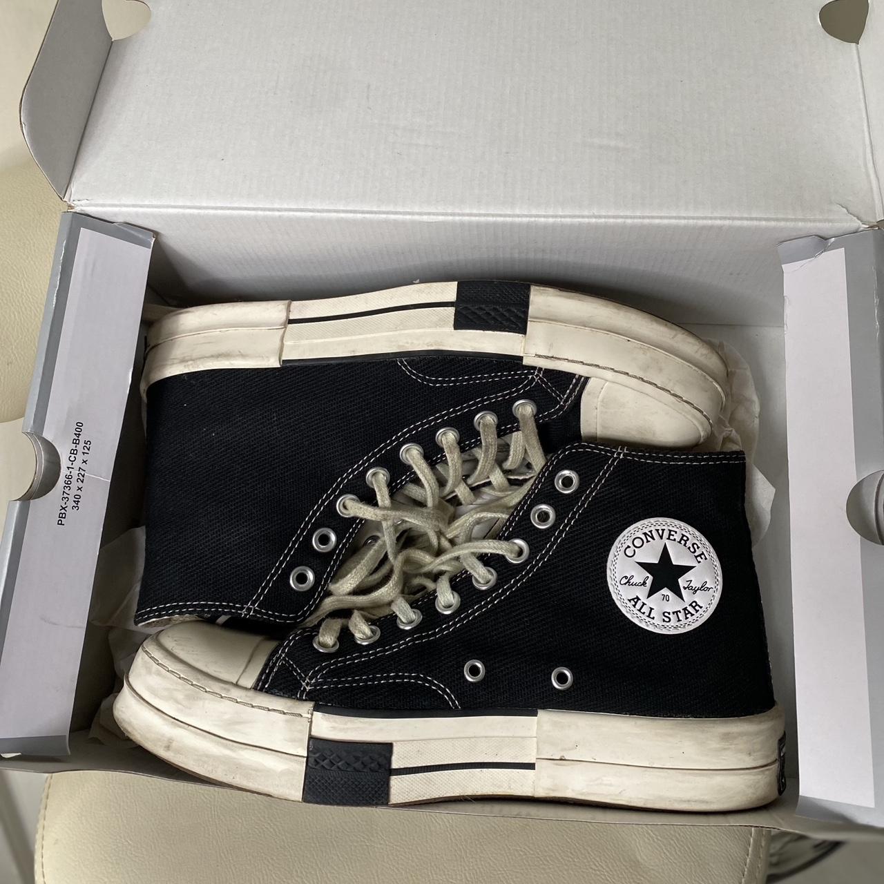 Converse x Rick Owen High top Trainers Fashion... - Depop