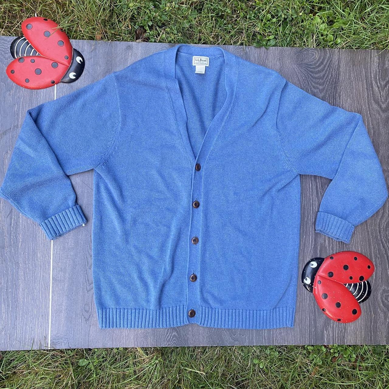 Vintage 90s L.L.Bean Cardigan Sweater Size Large... Depop