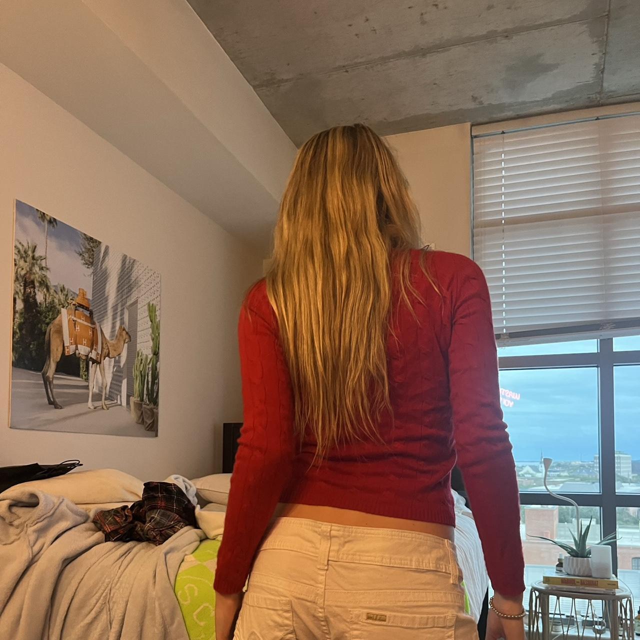 Ruby Lyn type 100% cashmere red baby sweater. - Depop