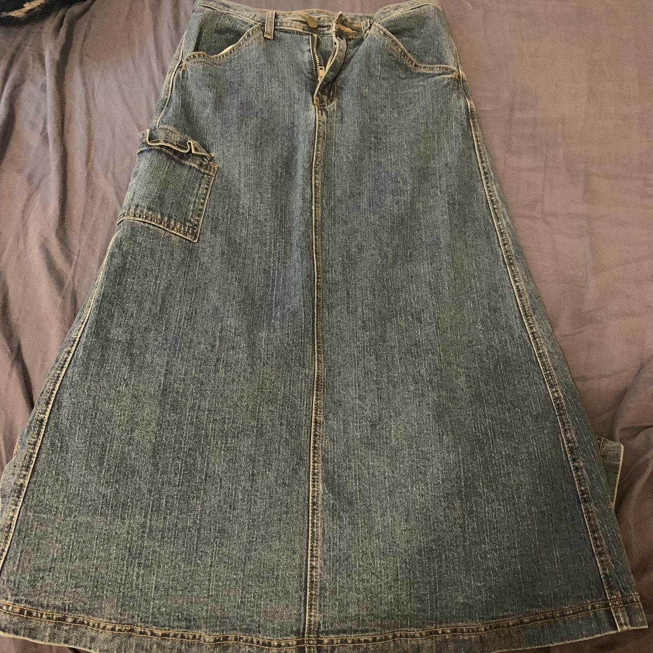John Galt Brandy Melville denim Kenzie skirt Midi... Depop