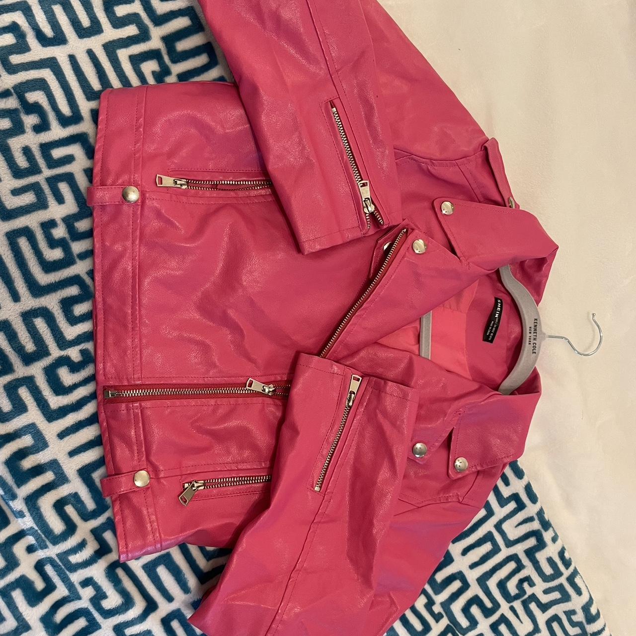Pink leather shein jacket. Worn only once for a... Depop
