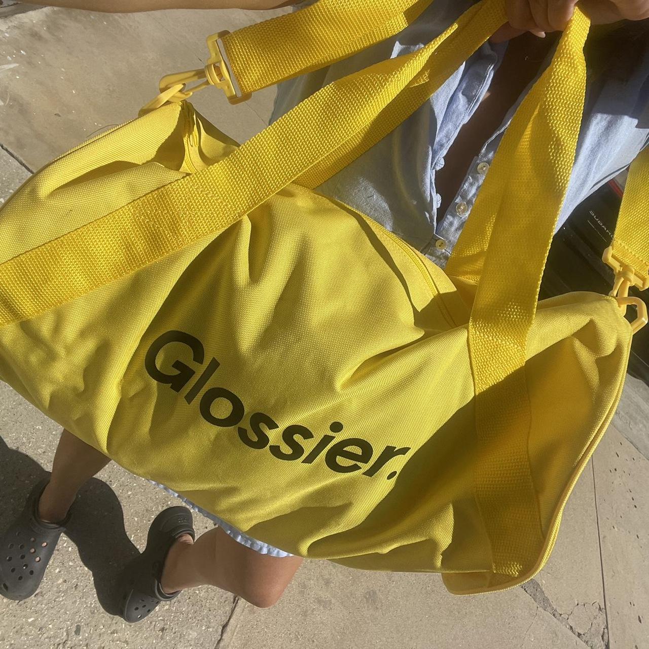 Glossier duffle bag! Perfect as a gym bag or quick... Depop
