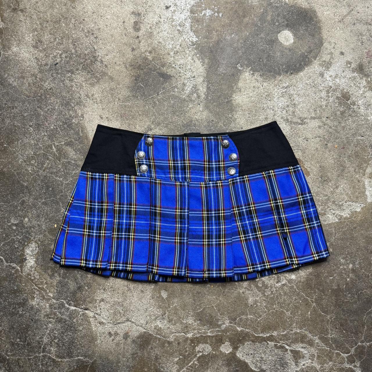 Rare Vintage Y2K Royal Bones Plaid Mini Skirt Depop