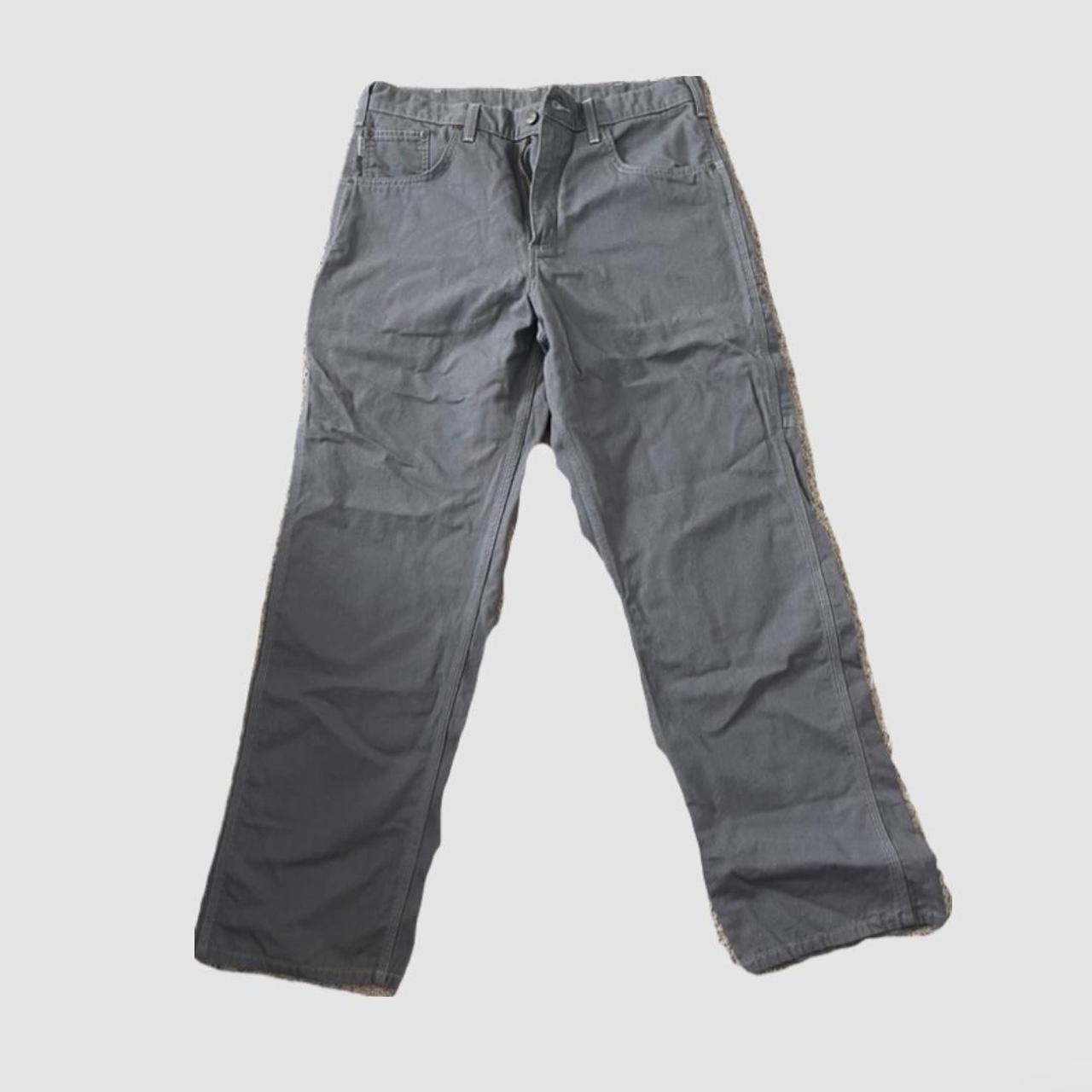 carhart grey cargo pants 34/32 - Depop