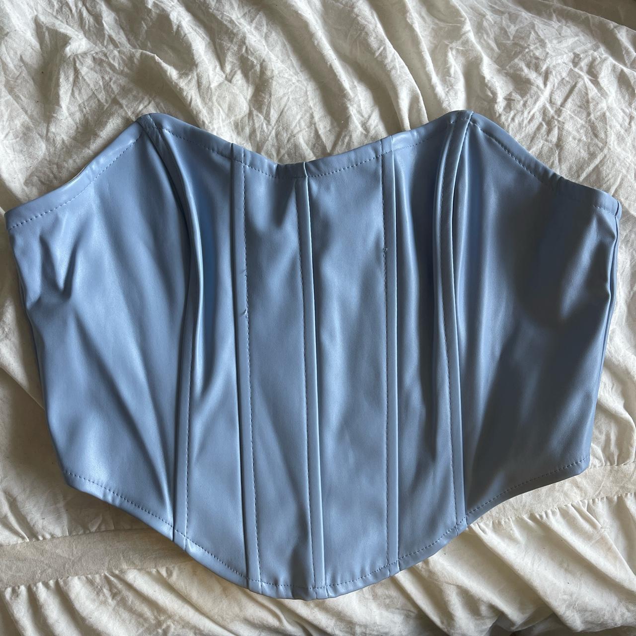 SHEIN Blue Corset Depop