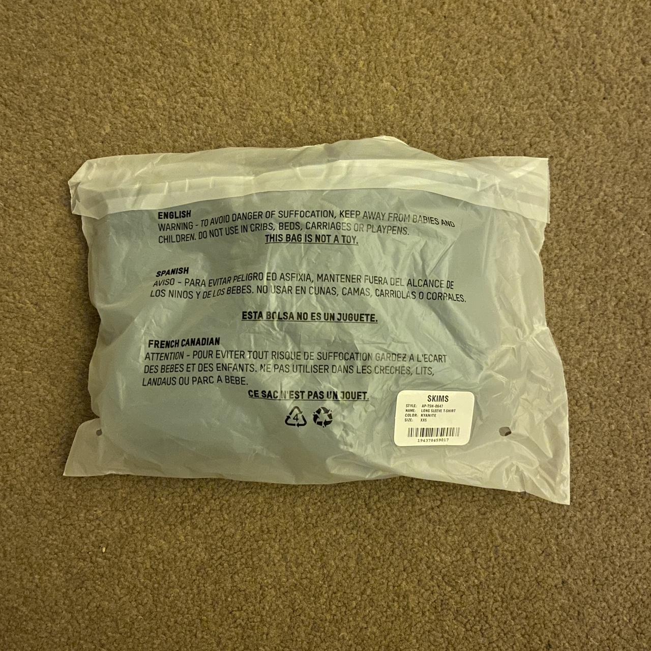 SKIMS cotton jersey long sleeve tshirt in kyanite/... Depop