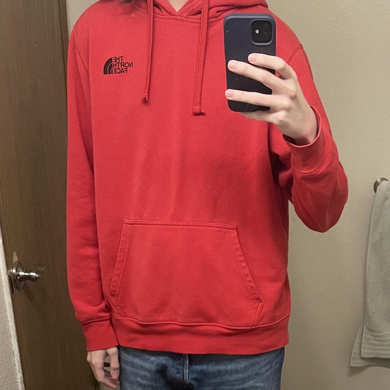The North Face Men's Red Hoodie Depop