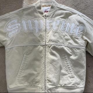 AUTHENTIC Supreme twill old english varsity jacket -... - Depop