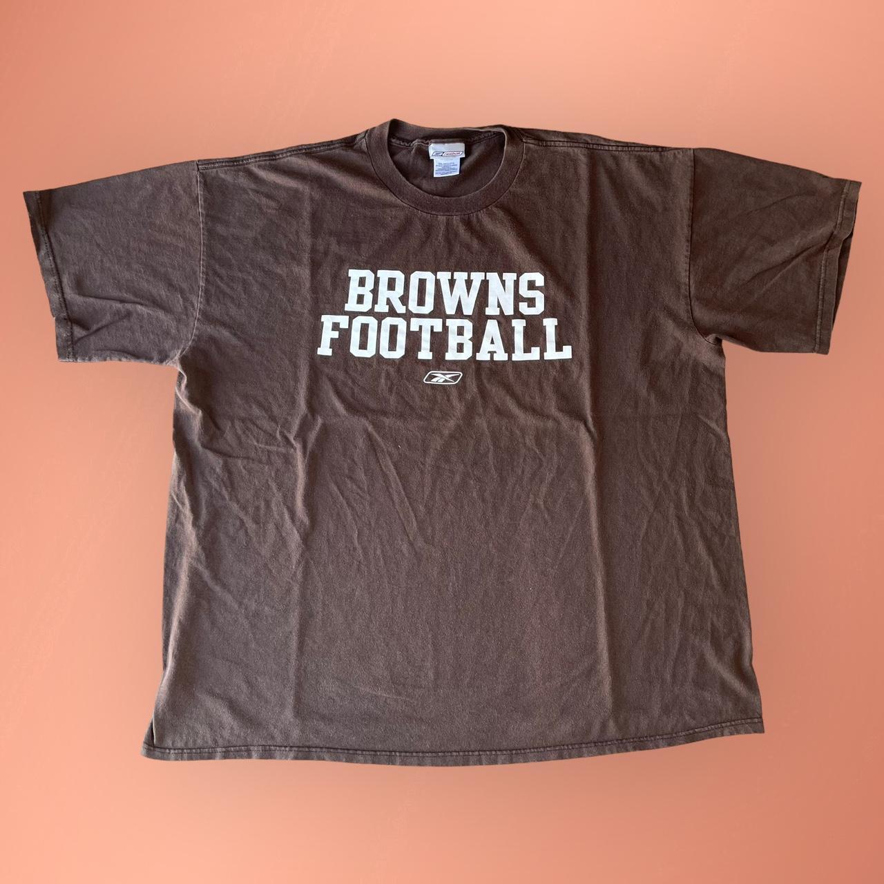 Y2K Cleveland Browns Graphic T-Shirt Brown NFL Football Logo