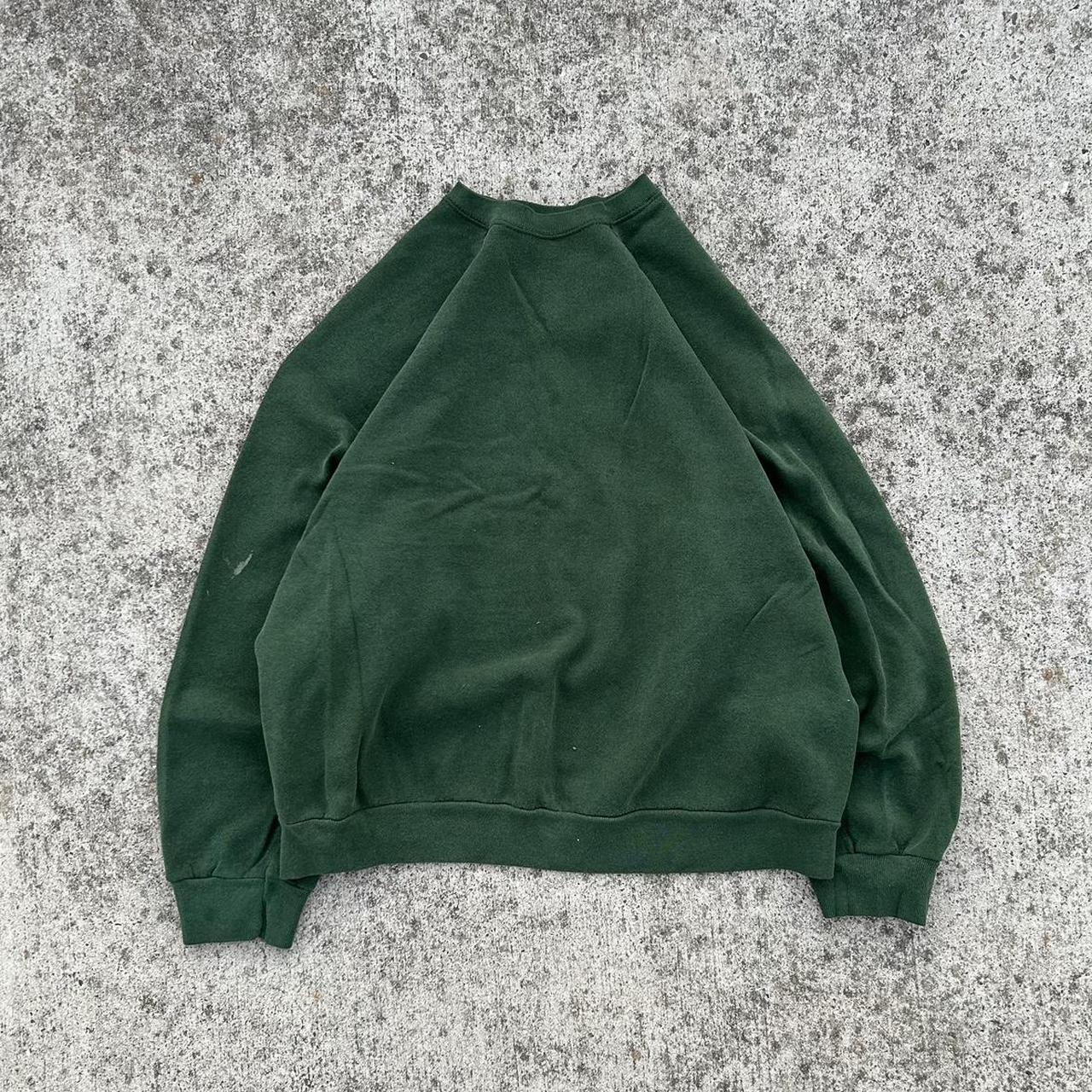 Tultex Men's Green and Khaki Sweatshirt | Depop