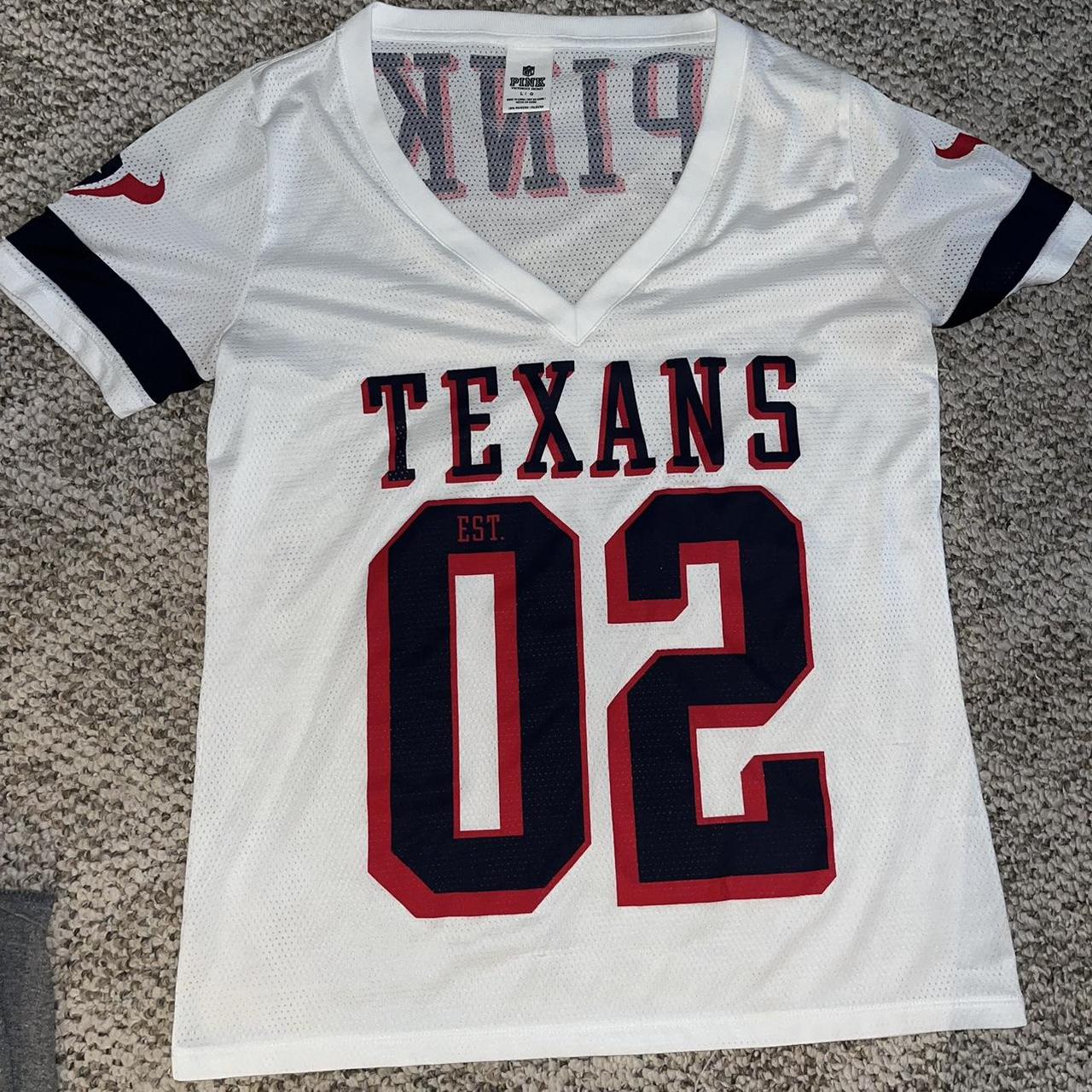 Womens pink texans outlet jersey