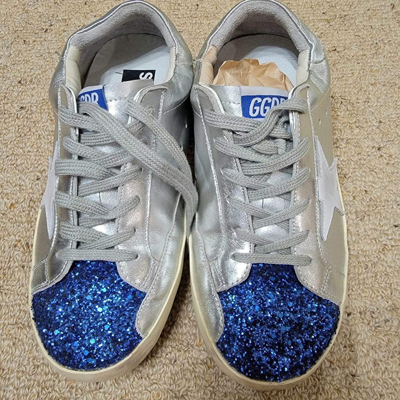 metallic golden goose sneakers