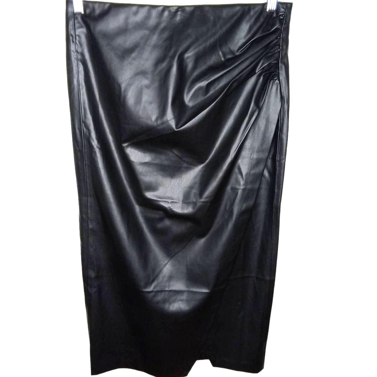 JASON WU Black Vegan (faux) Leather Pencil Skirt... - Depop