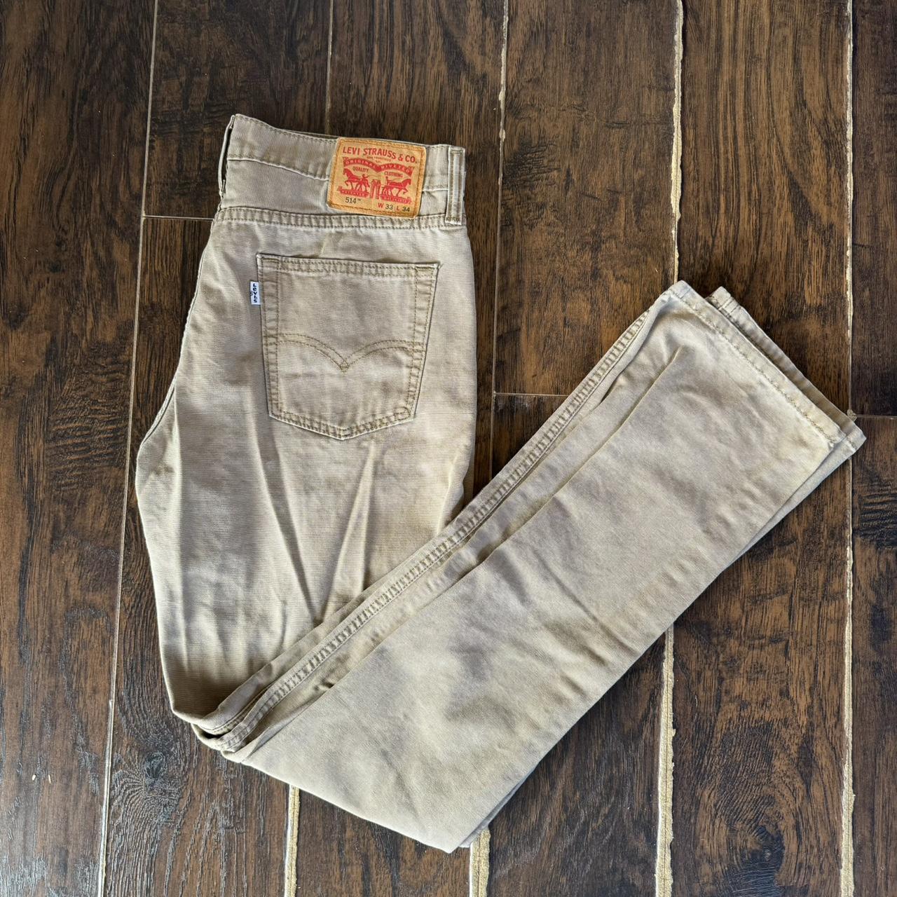 Levi’s White Tab Khaki Pants Size 33x34 Slim... - Depop