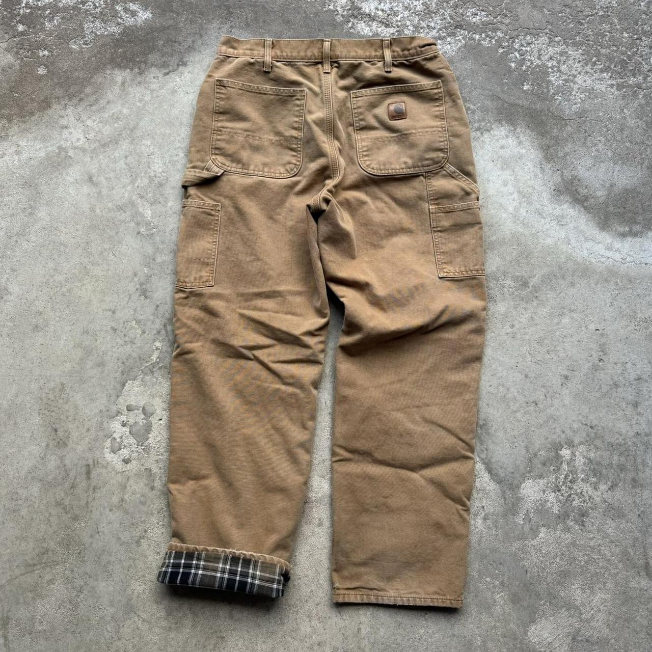 Flannel Lined Carhartt Carpenter Pants • Size... - Depop