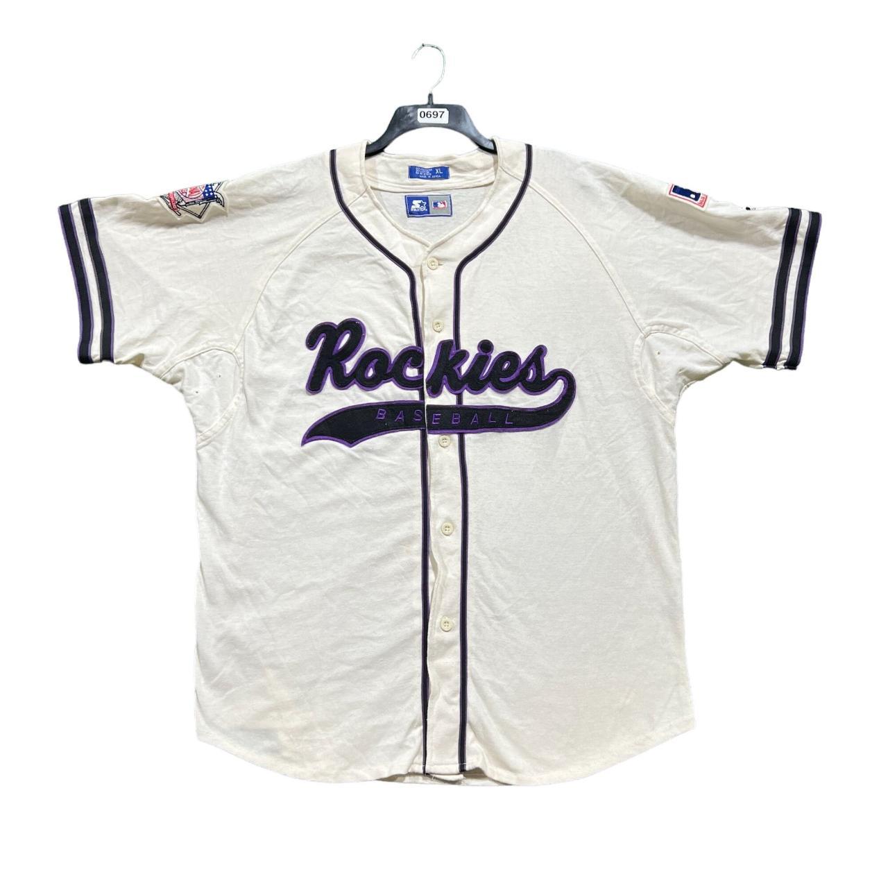 Vintage MLB Colorado Rockies Starter Jersey Good - Depop