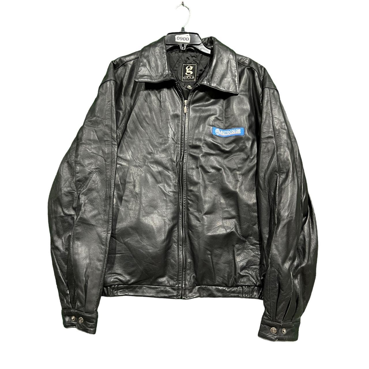 vintage gear for sports leather jacket size... Depop