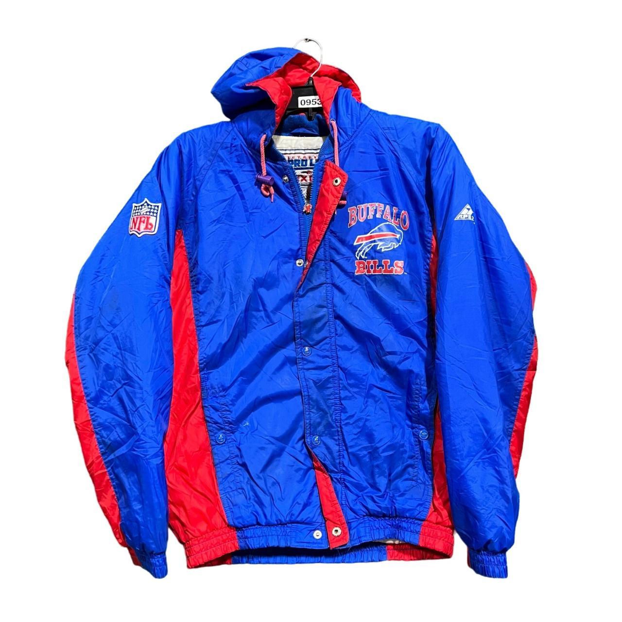 vintage buffalo bills apex jacket youth size... - Depop