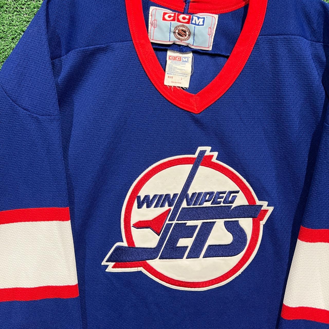 Vintage Winnipeg jets Hockey Jersey size... - Depop