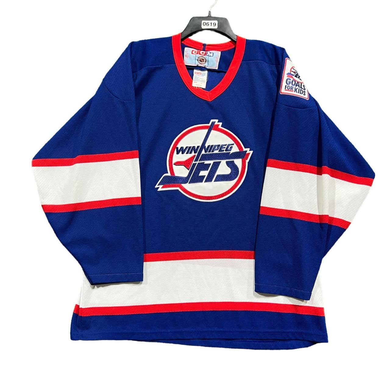 Vintage Winnipeg jets Hockey Jersey size... - Depop