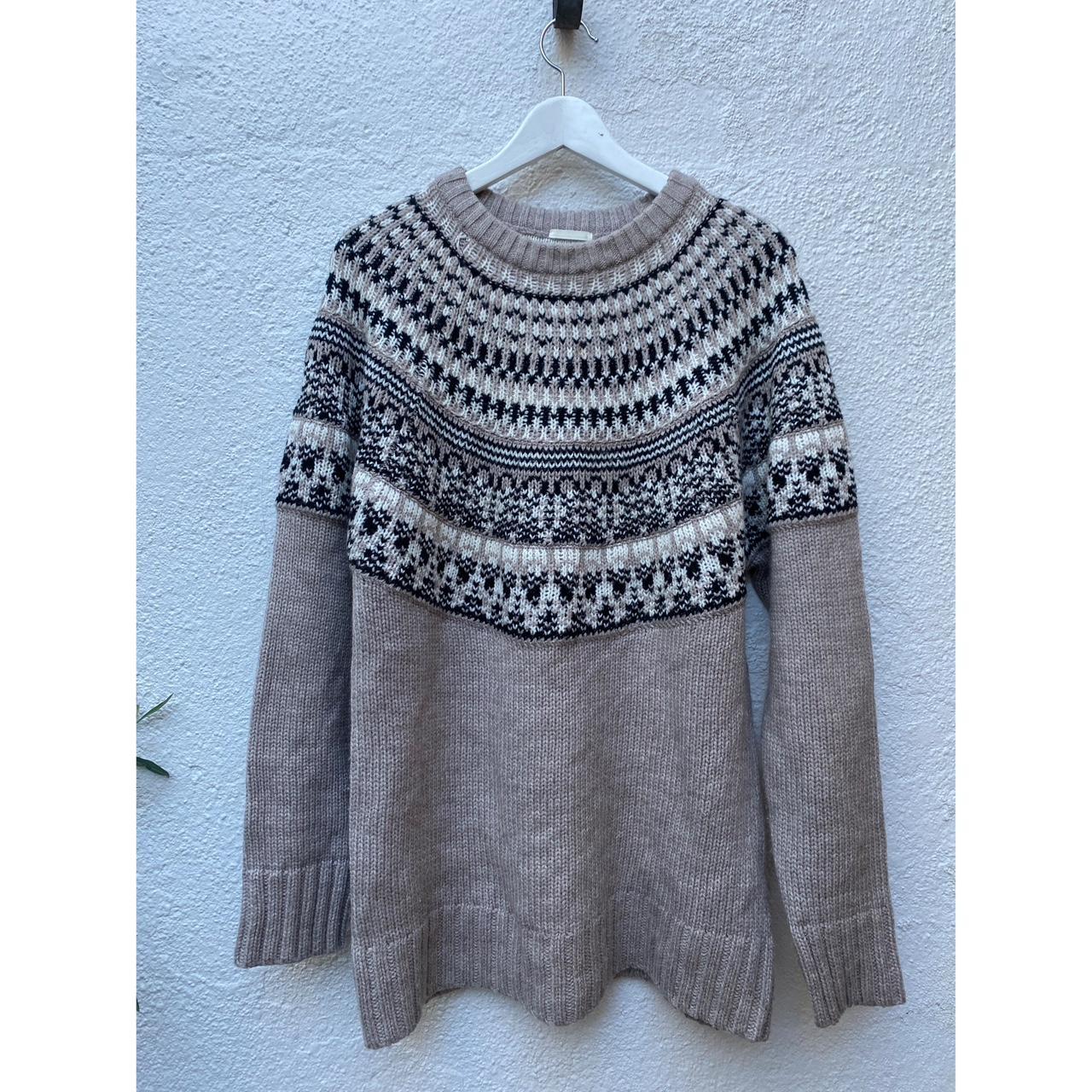 Nordic style wool mix jumper unisex L *Small pull as... - Depop