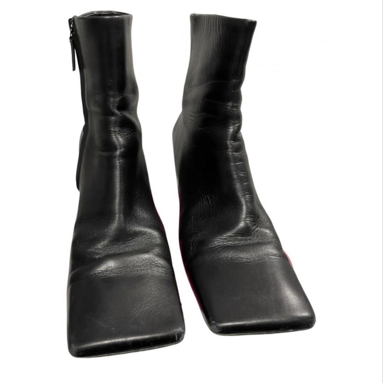 Balenciaga square toe boot heels ! Color black | Depop