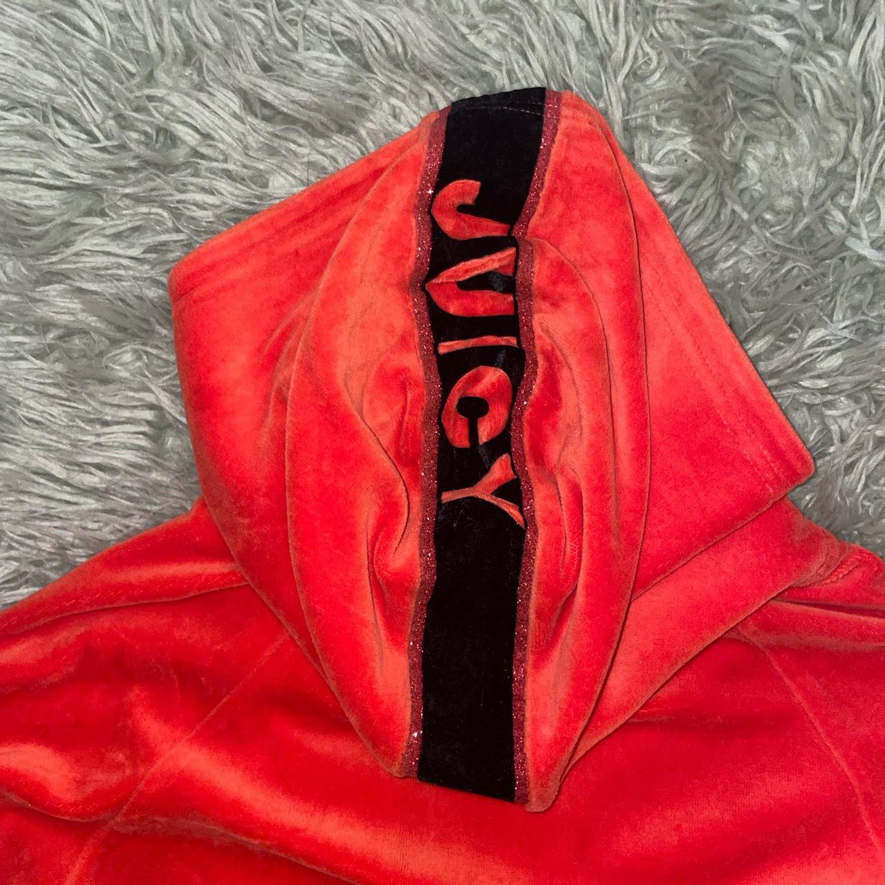 Orange velvet outlet hoodie