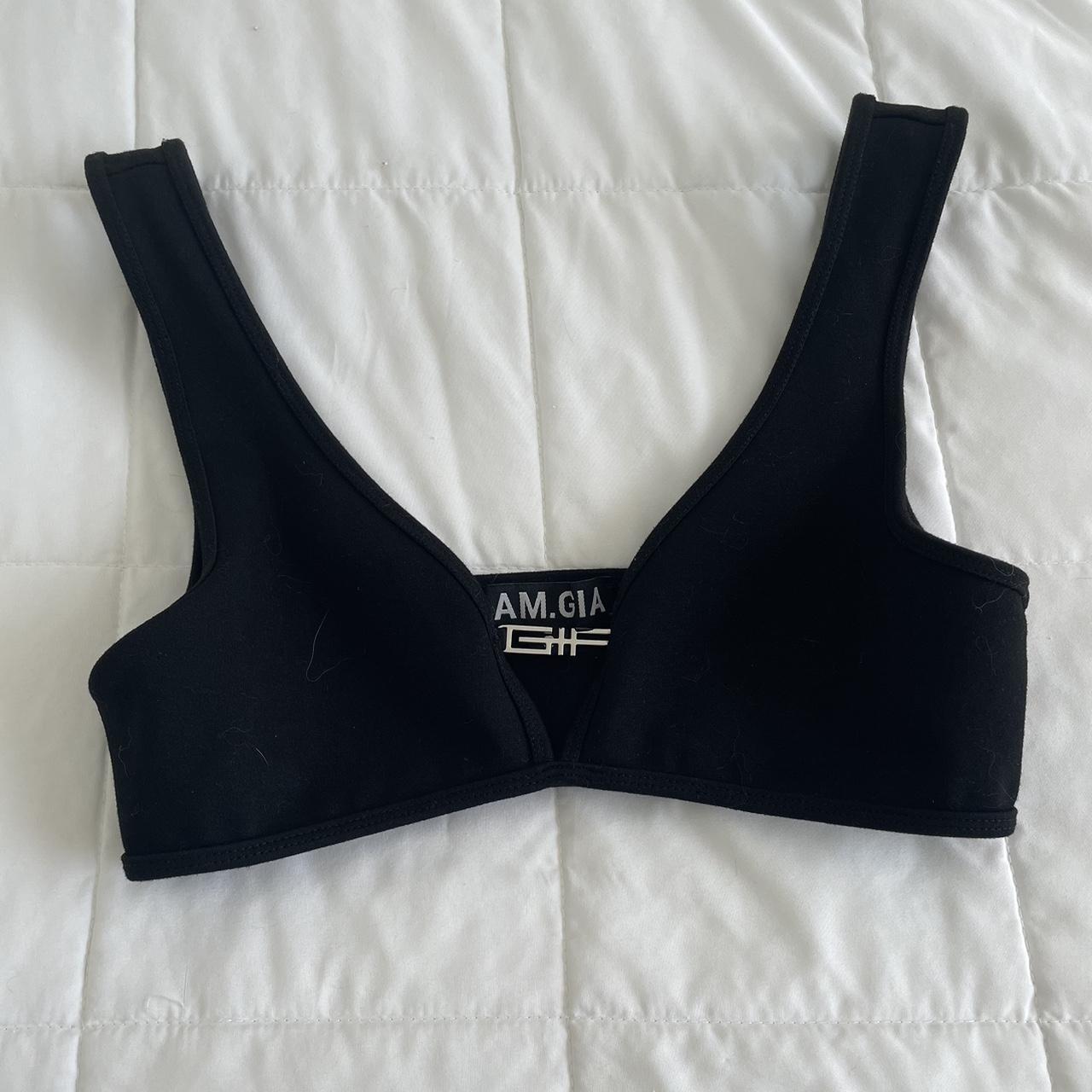 I.AM.GIA Women's Black Crop-top | Depop