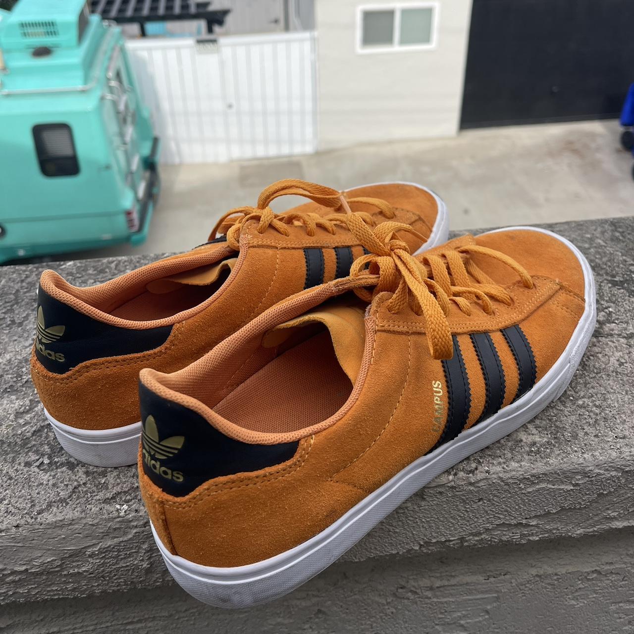 Men s Orange Adidas Campus Lightly worn but in Depop