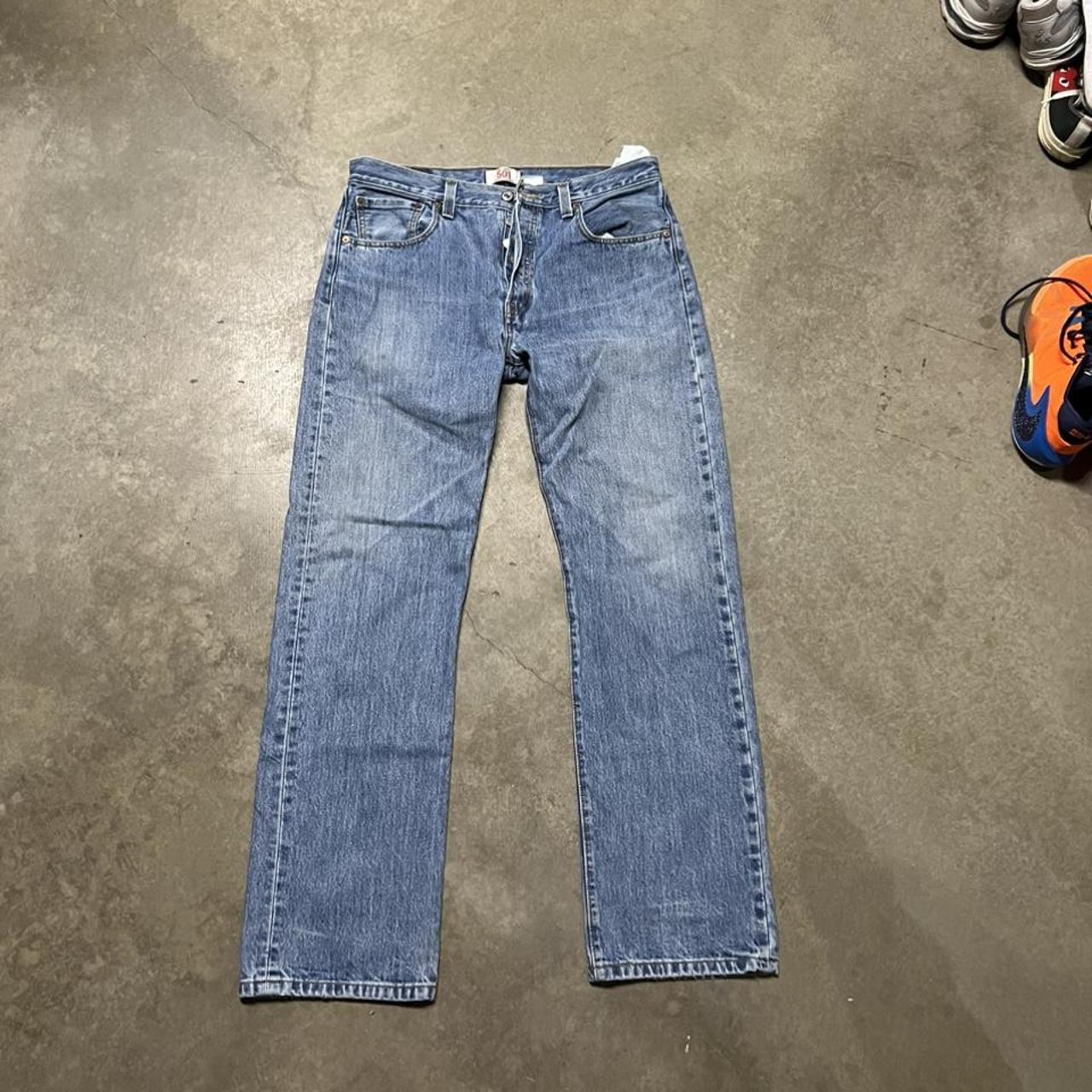 Vintage Levi’s 501 jeans size 34 x 32 Medium wash... - Depop