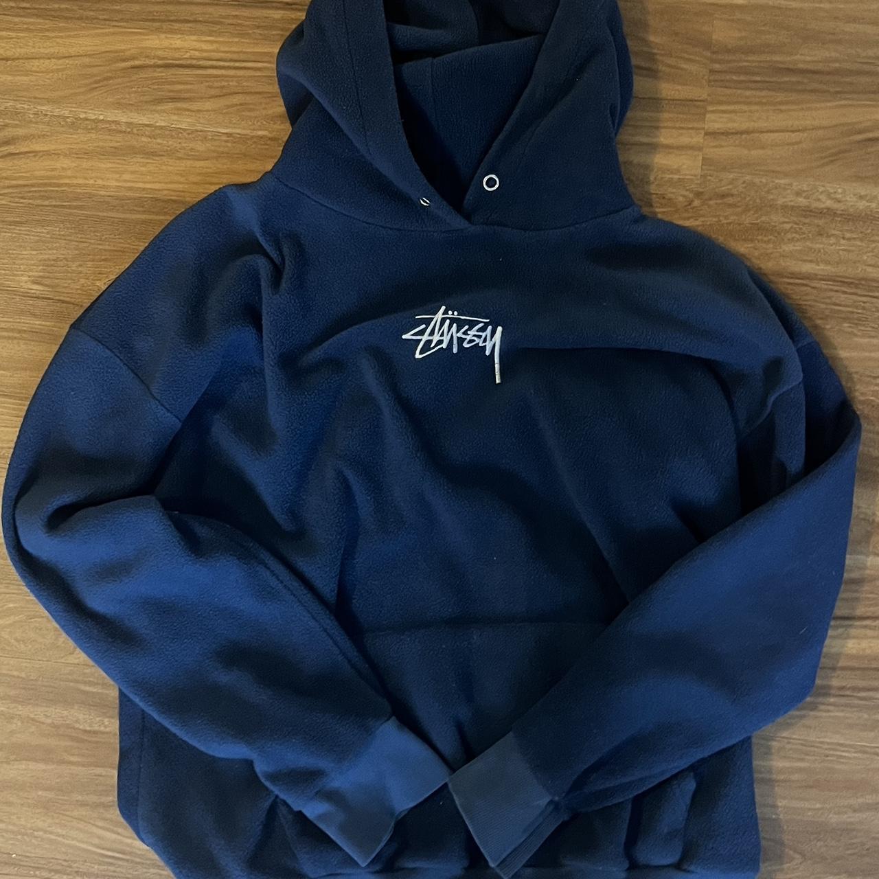 Stüssy Women's Navy Hoodie | Depop