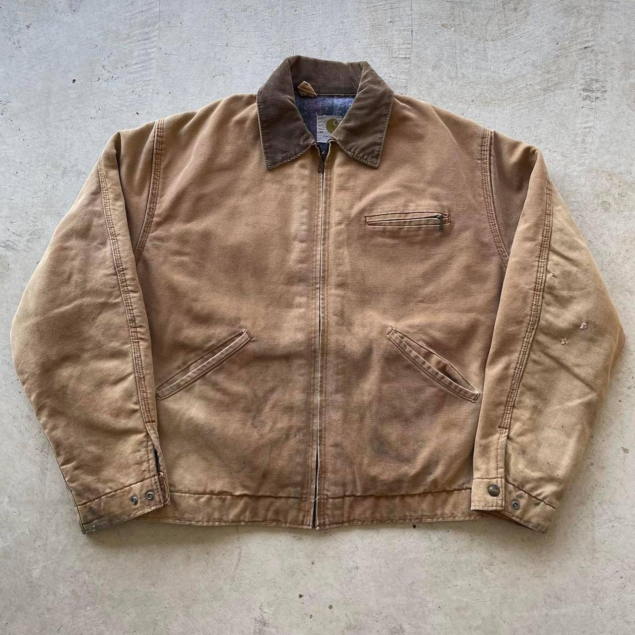 Carhartt Men's Tan and Brown Jacket | Depop