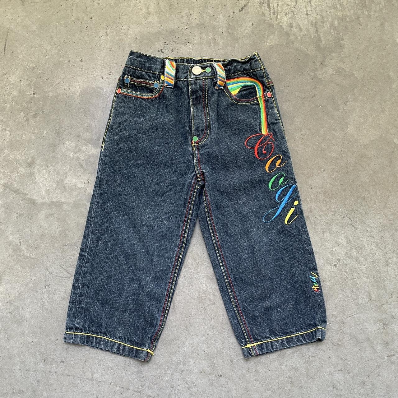 Kids Vintage Coogi Rainbow Jeans Size:... - Depop