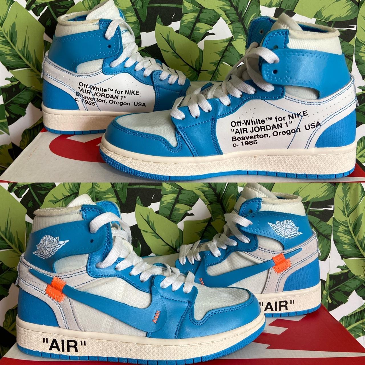 Off-White Women's White and Blue Trainers