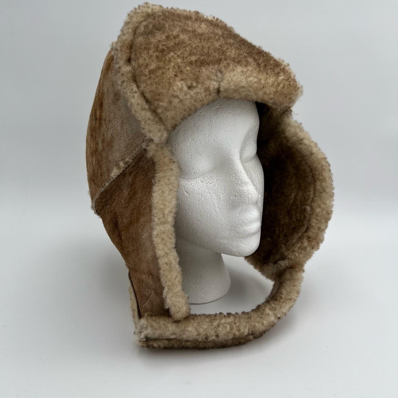 Vintage Eddie Bauer Shearling Trapper Ushanka Fur... - Depop