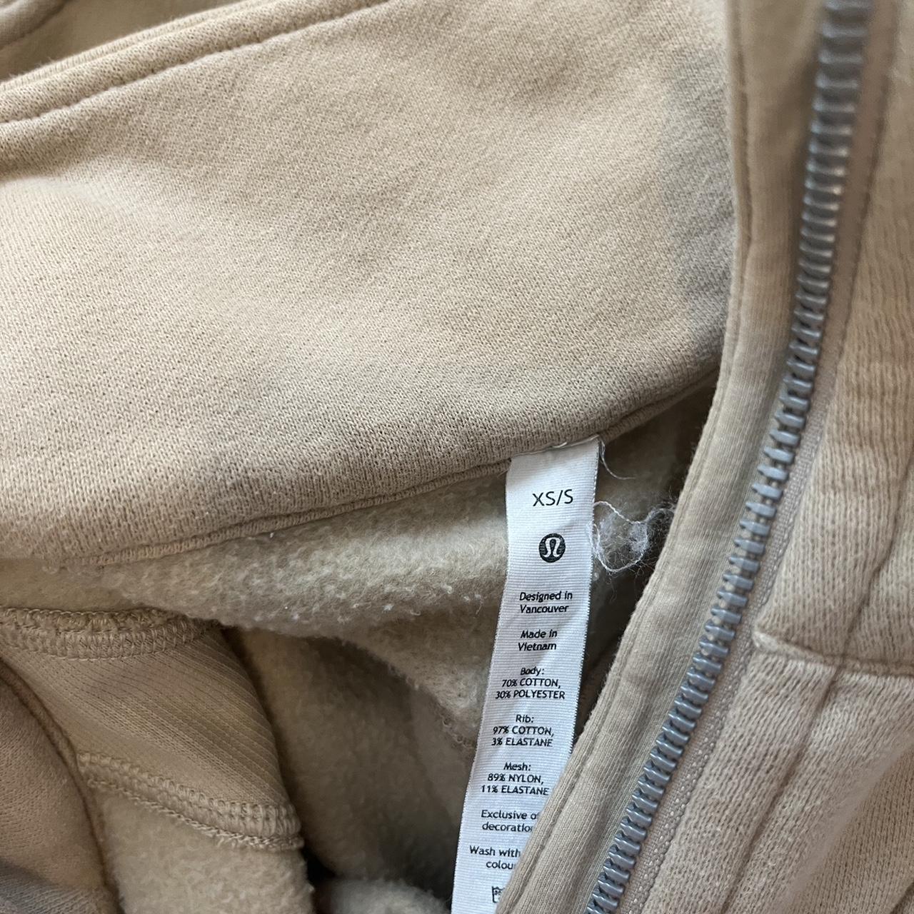 Tan Lululemon scuba hoodie - cropped #lululemon... - Depop