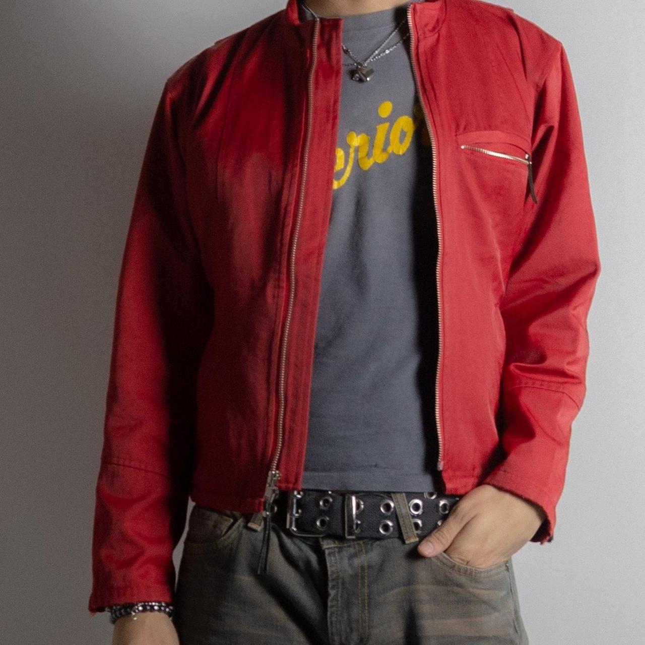 Harley davidson red on sale jacket