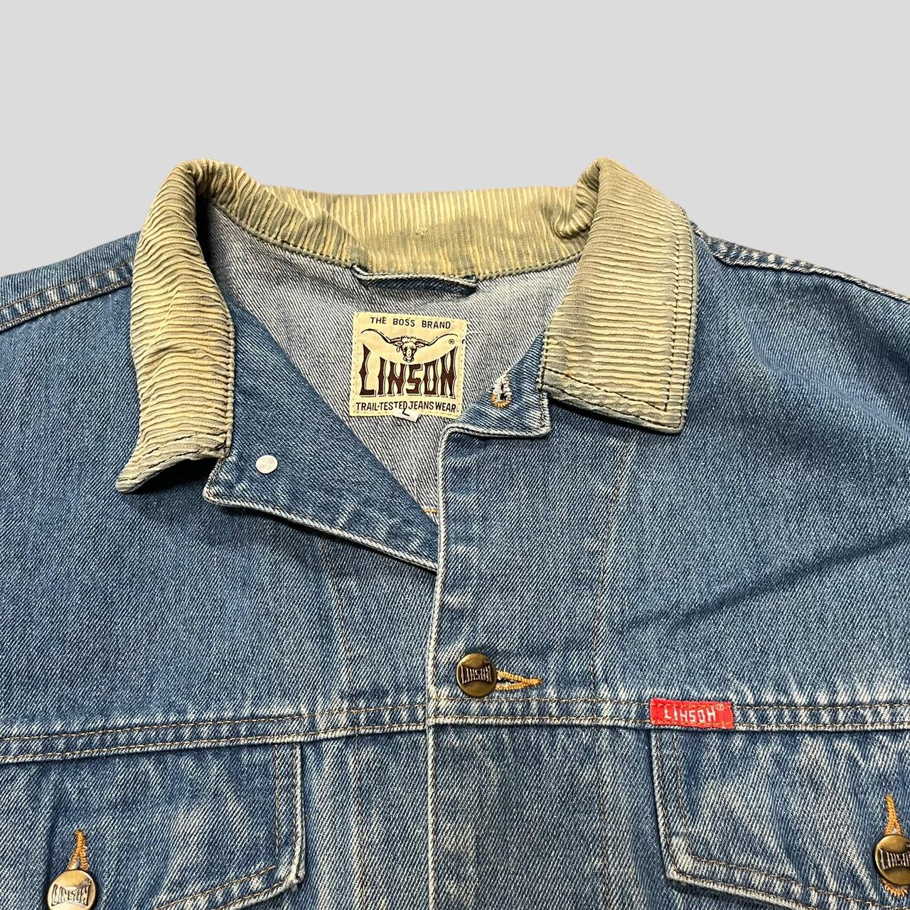 Reworked Denim AC/DC Jacket Size XL BOXY - Depop