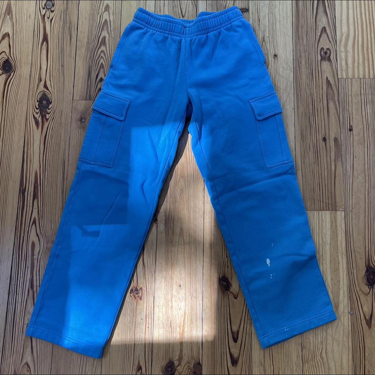 Aritzia TNA blue cargo sweats size XS Small bleach... - Depop