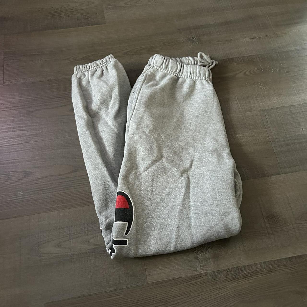 Grey Reverse Weave Champion Sweatpants Size - Depop