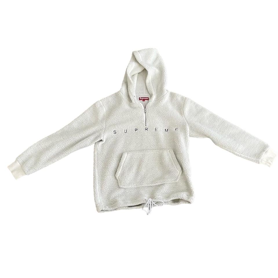 Supreme sherpa fleece hoodie, fw15 piece, size medium