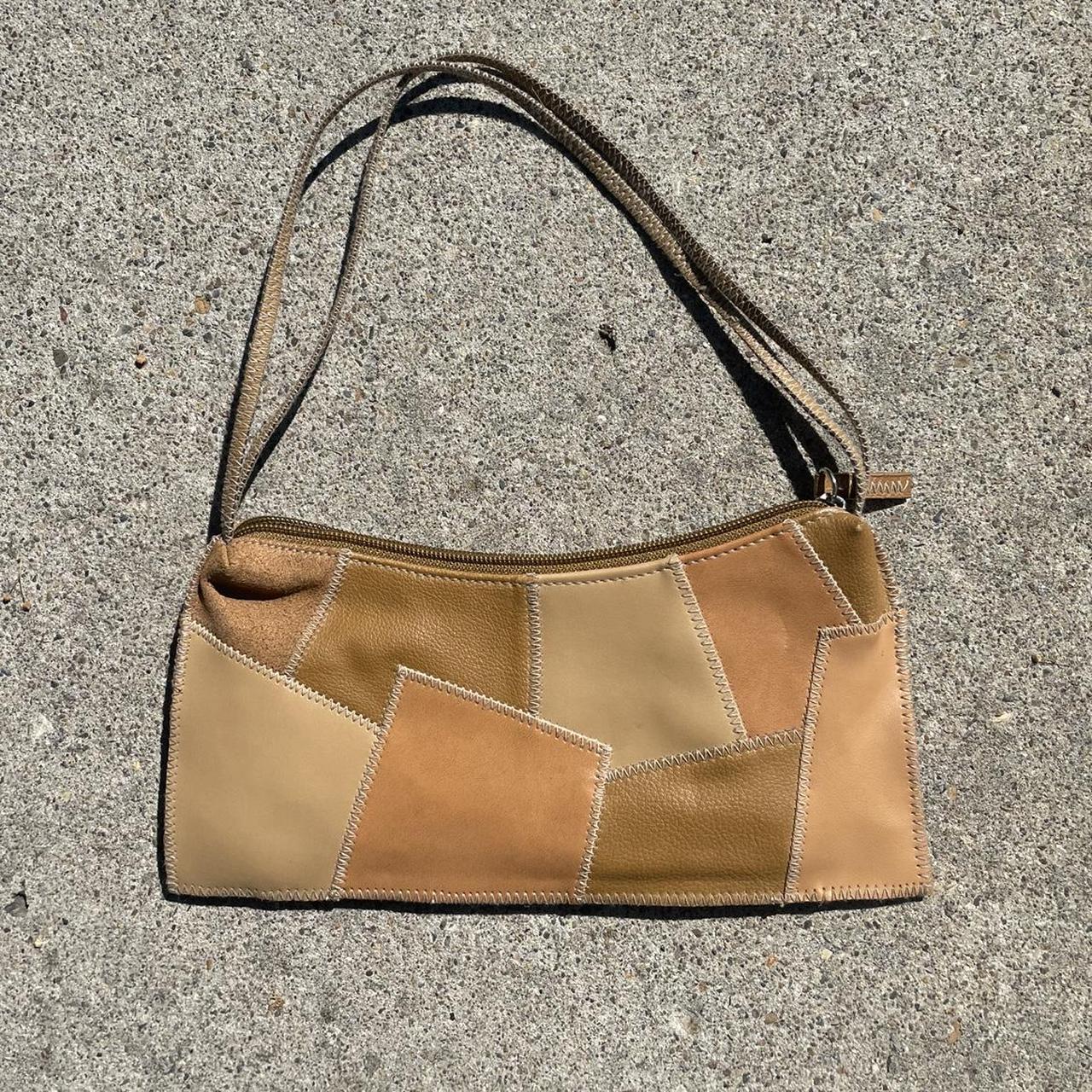 Patchwork leather bag Good condition some wear on - Depop