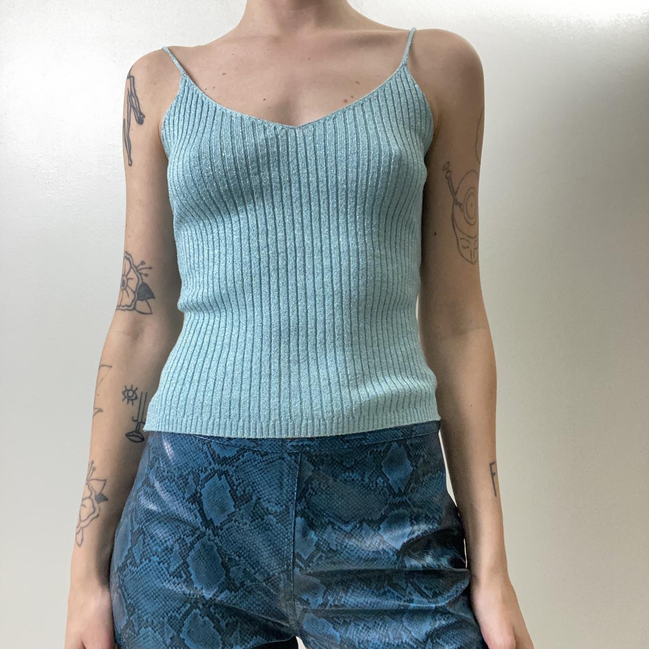 Y2k strappy knitted top