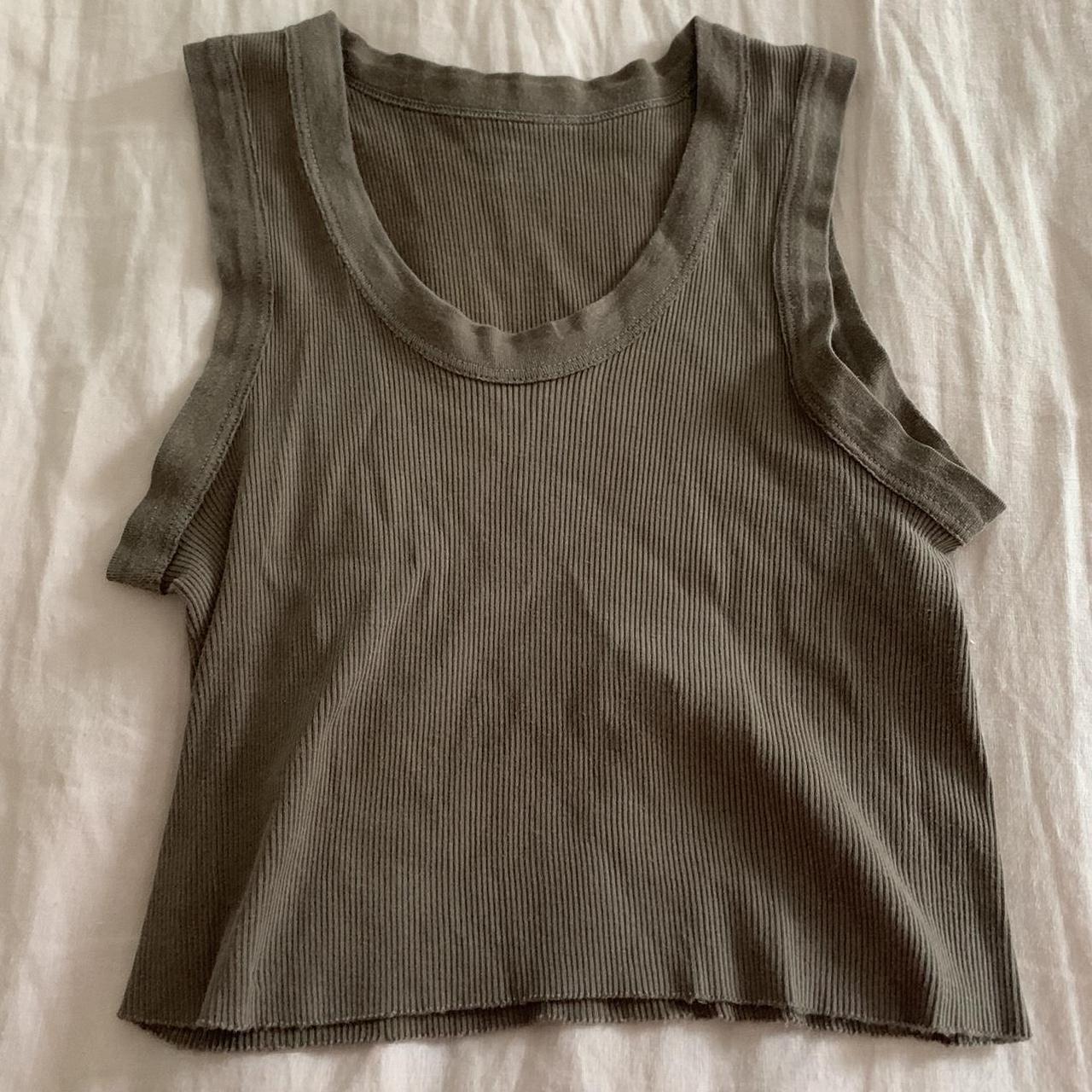 brandy melville brown tank top would fit xxs s Depop