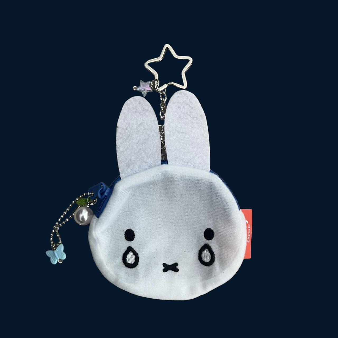 Crying miffy coin purse with beaded keychain Size:... - Depop