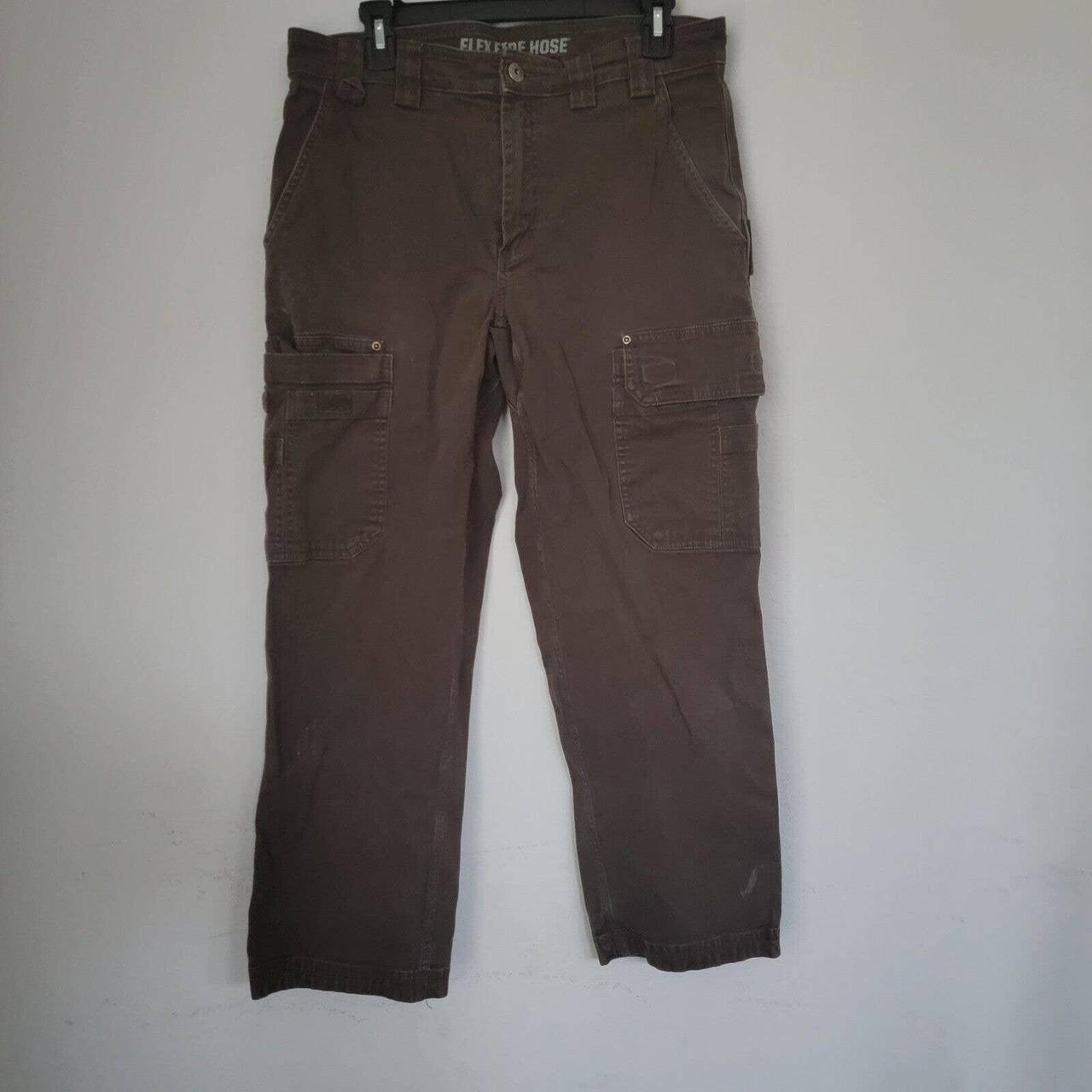 Duluth Trading Cargo Pants Men Size 34x27 Brown Flex... - Depop