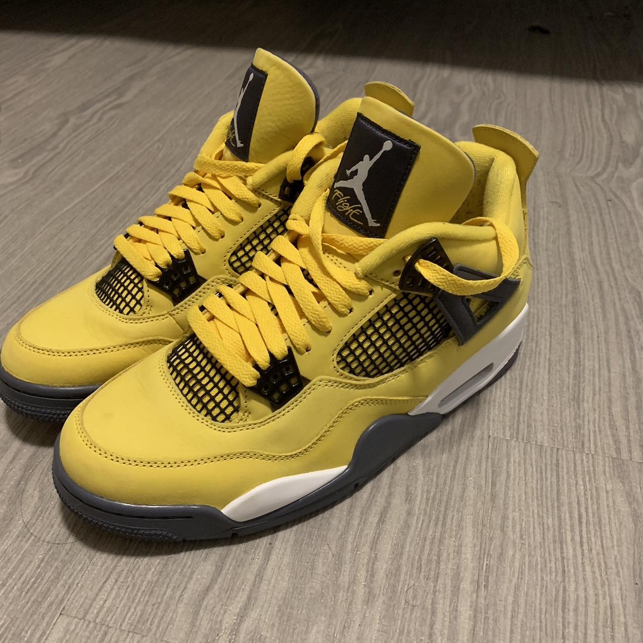Authentic Jordan 4 lightning size 9.5 UK. In very... Depop
